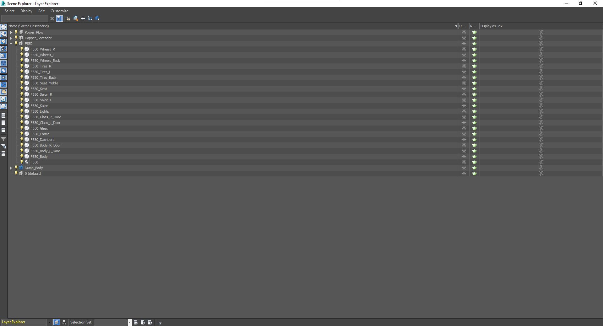 Dump truck with Snowplow Low-poly 3D model_57