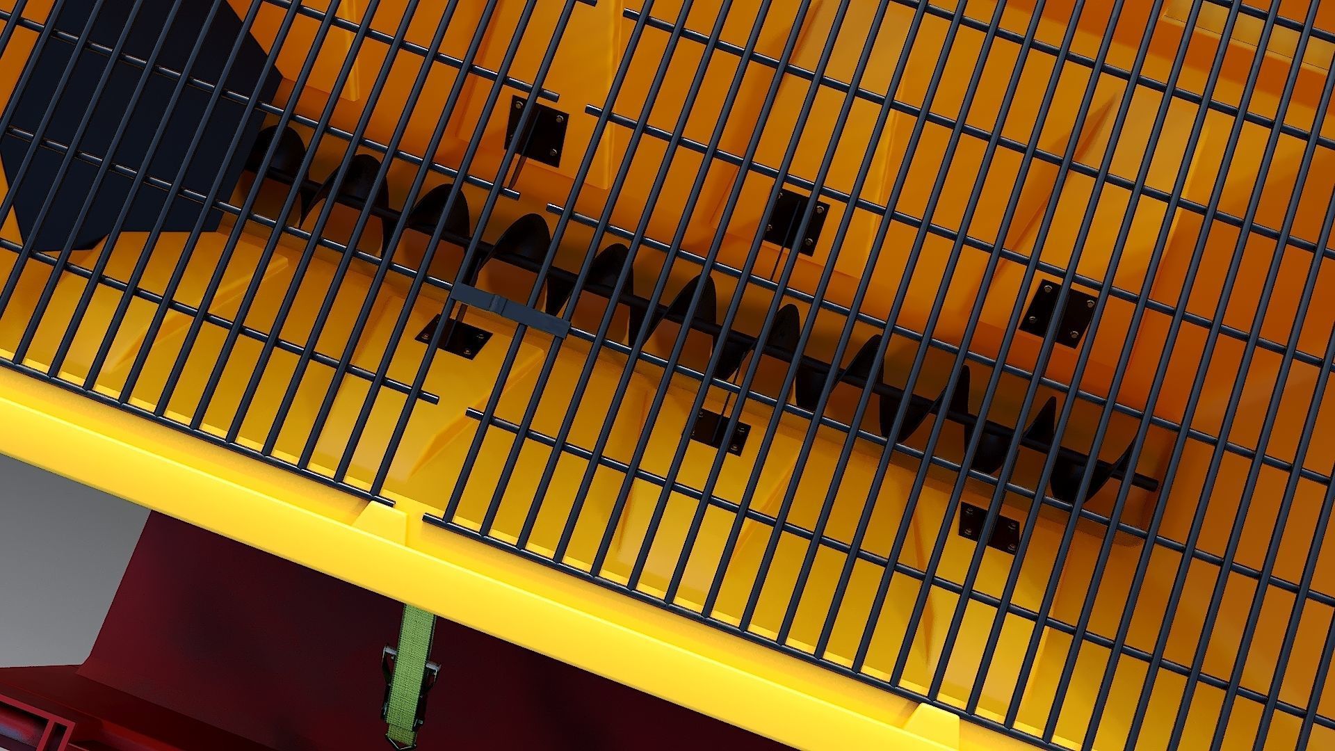 Dump truck with Snowplow Low-poly 3D model_23