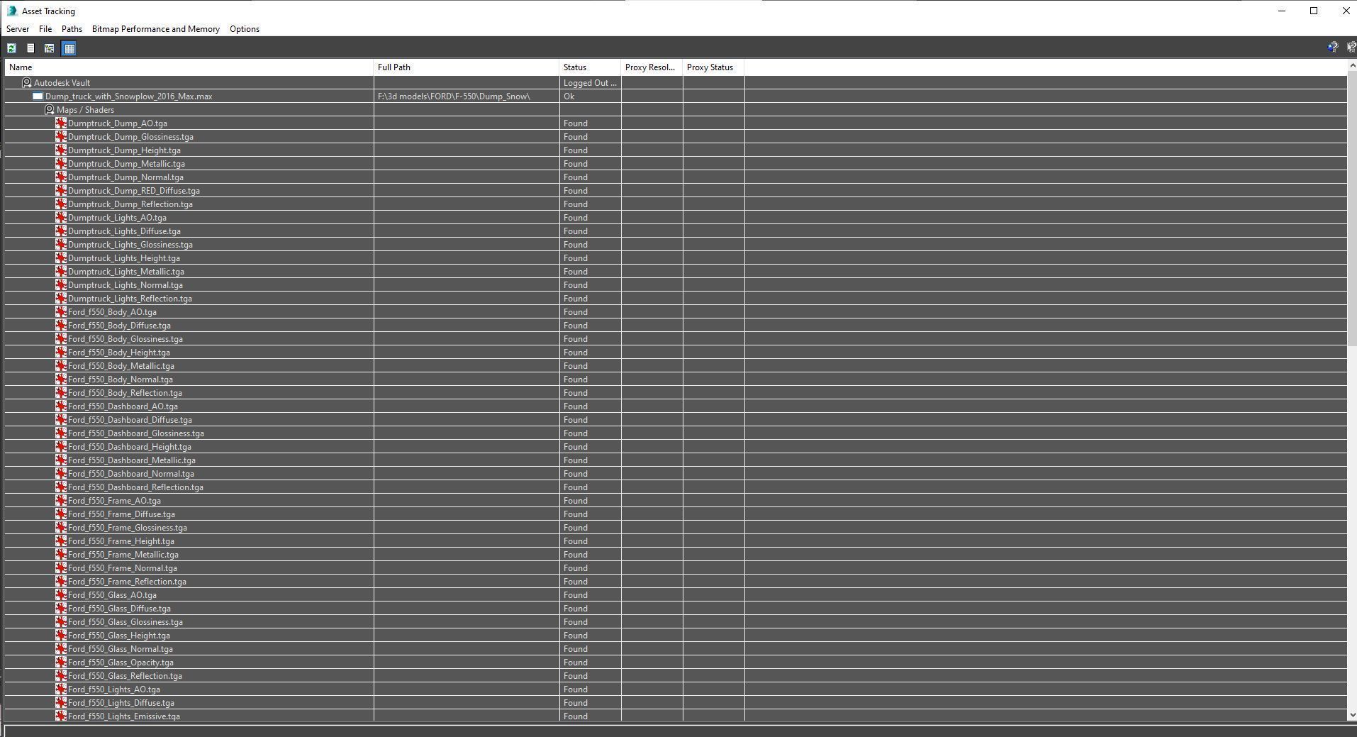 Dump truck with Snowplow Low-poly 3D model_58