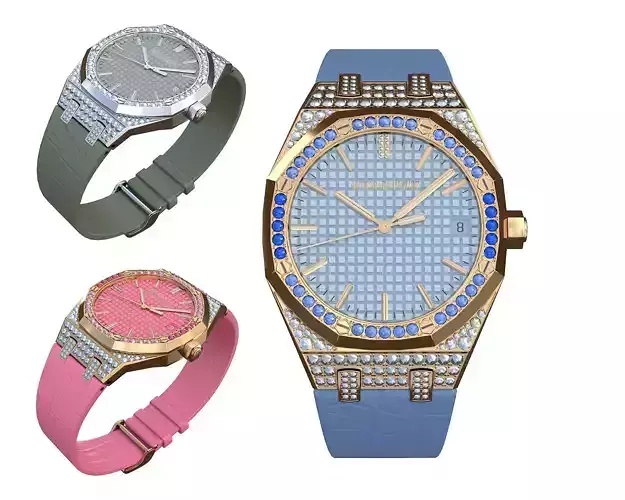 Audemars Piguet Royal Oak Watch Low-poly 3D model