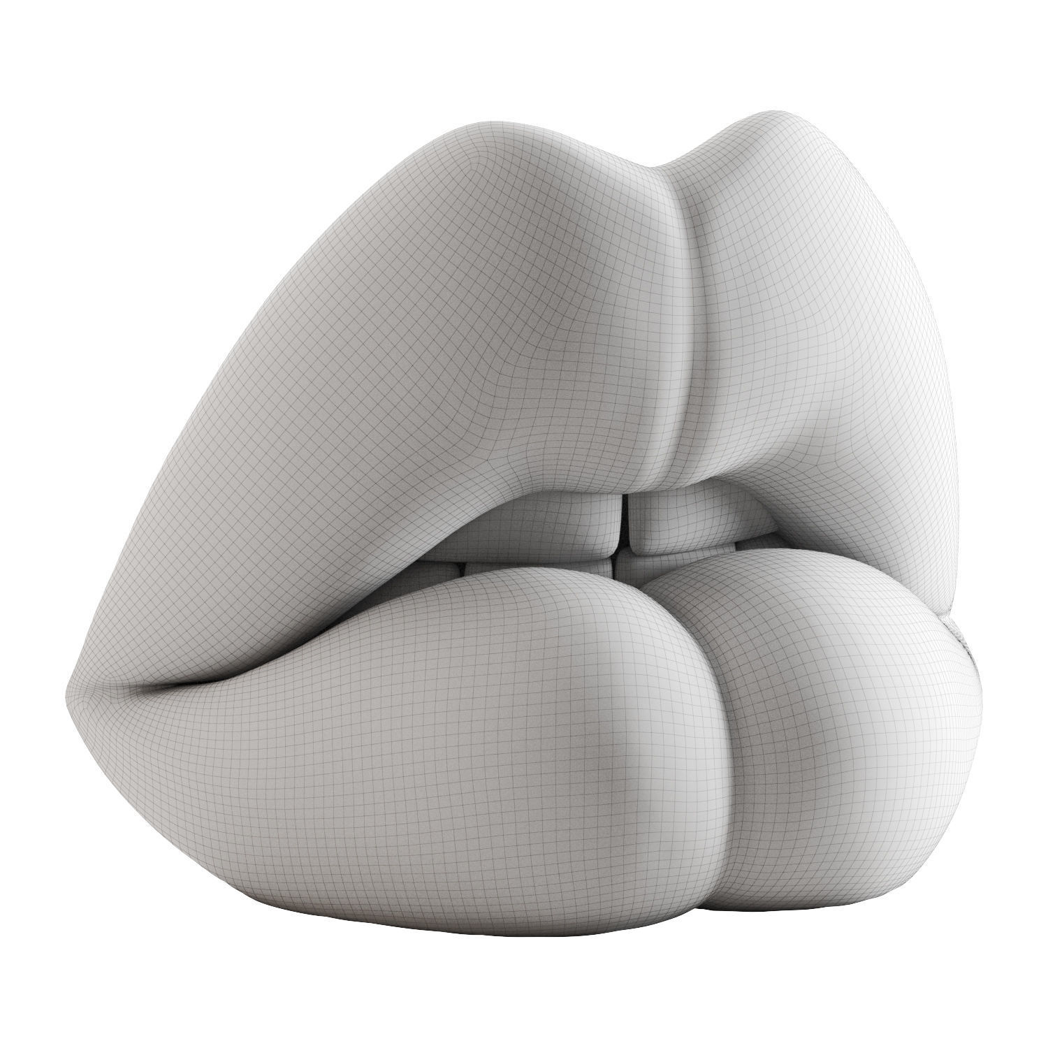 Sculpture Lips 3D model_6