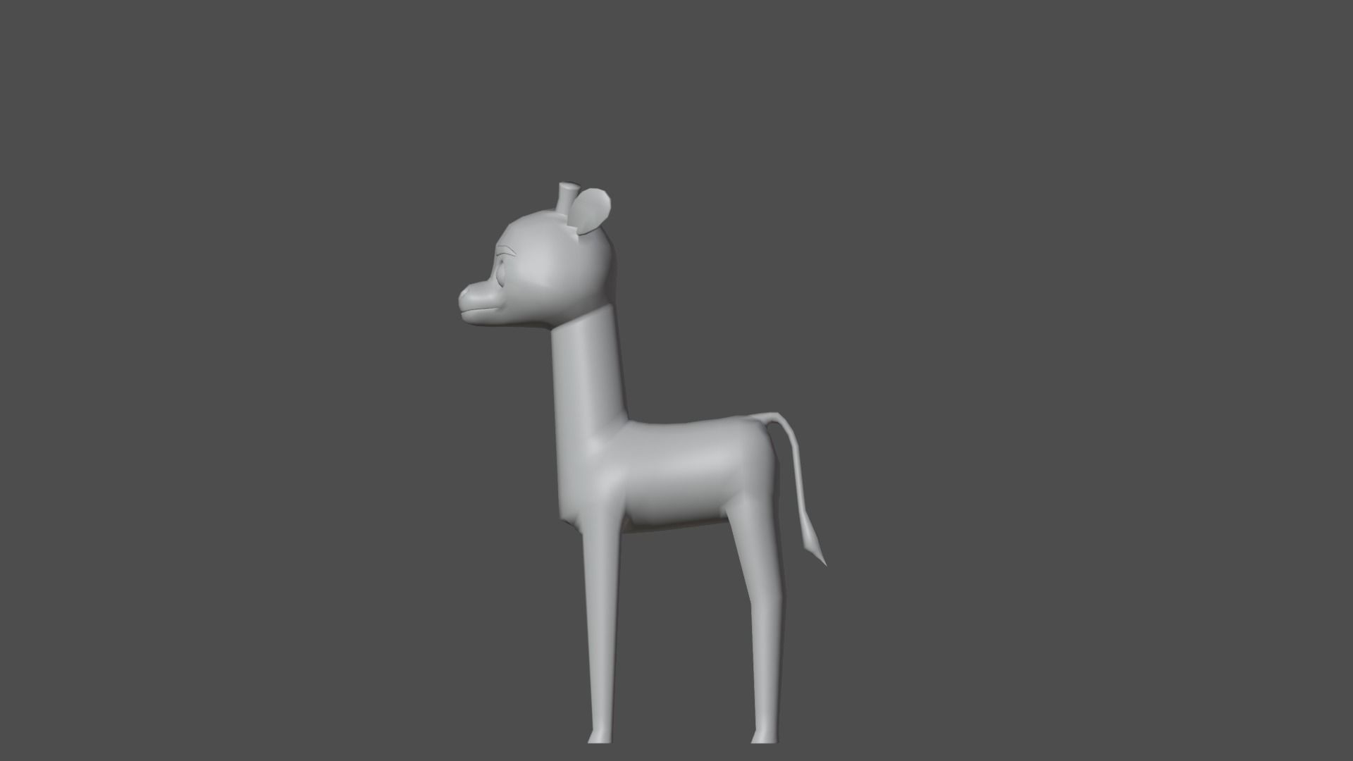 Giraffe Cartoon Animal Character Low-poly 3D model_25