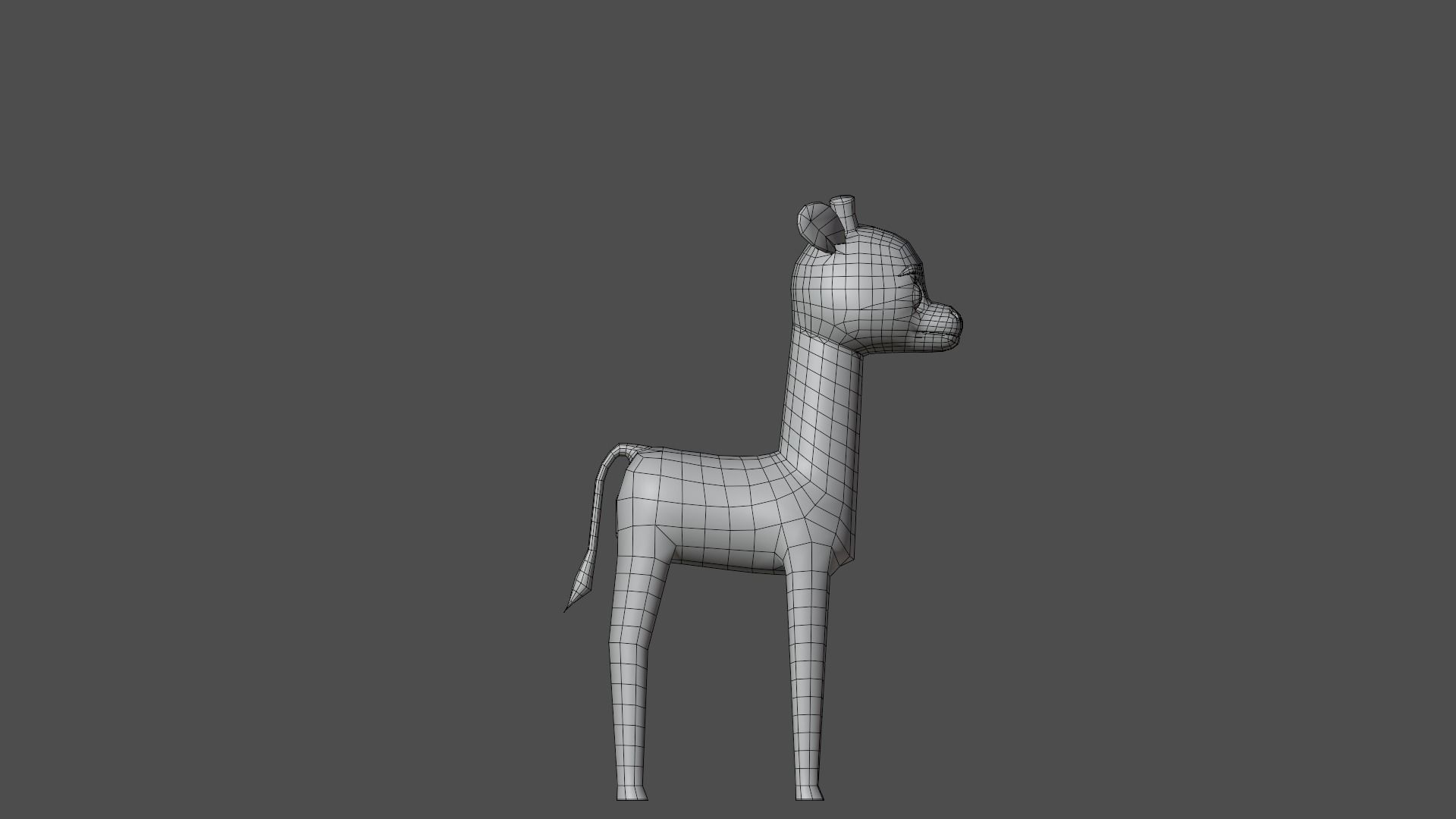 Giraffe Cartoon Animal Character Low-poly 3D model_27