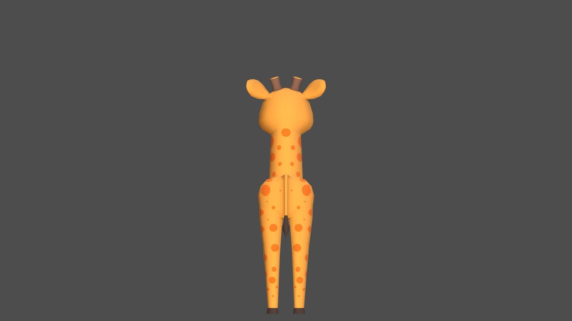 Giraffe Cartoon Animal Character Low-poly 3D model_20
