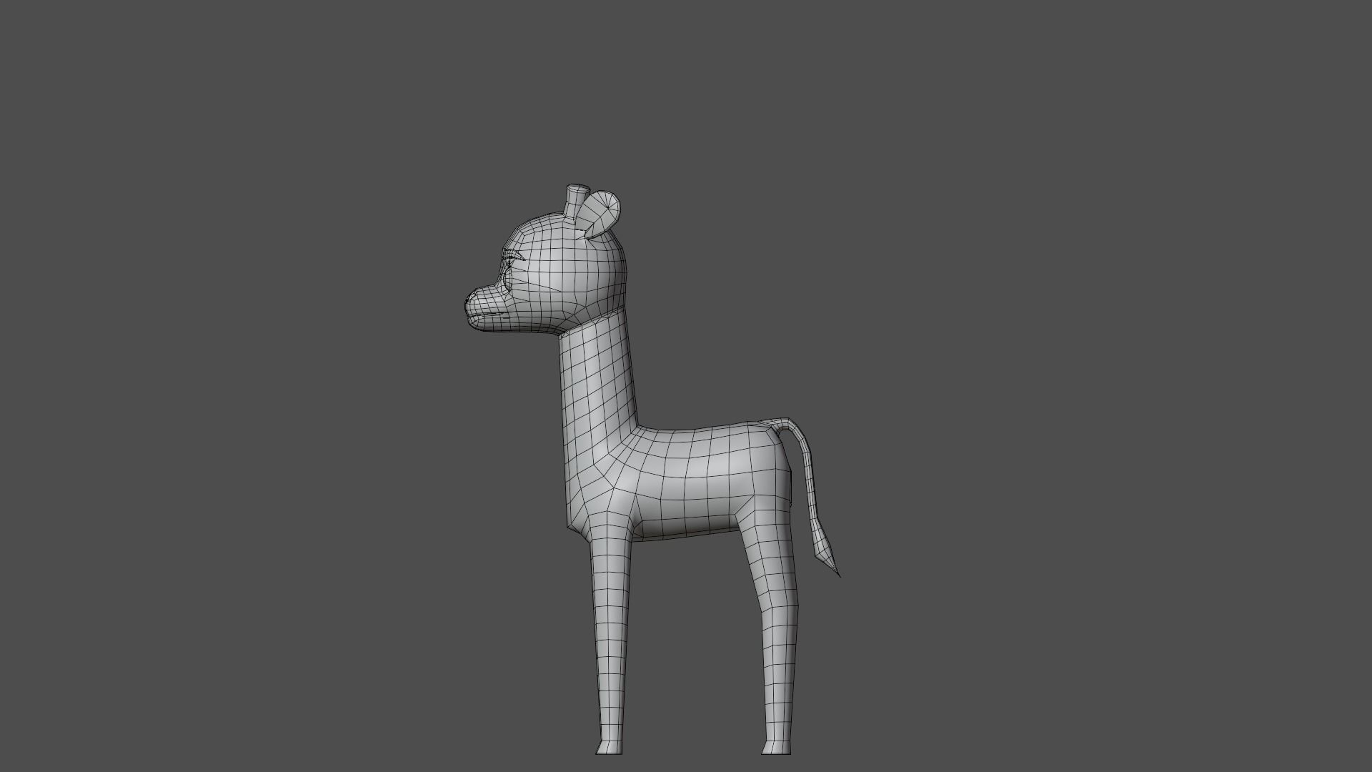 Giraffe Cartoon Animal Character Low-poly 3D model_29