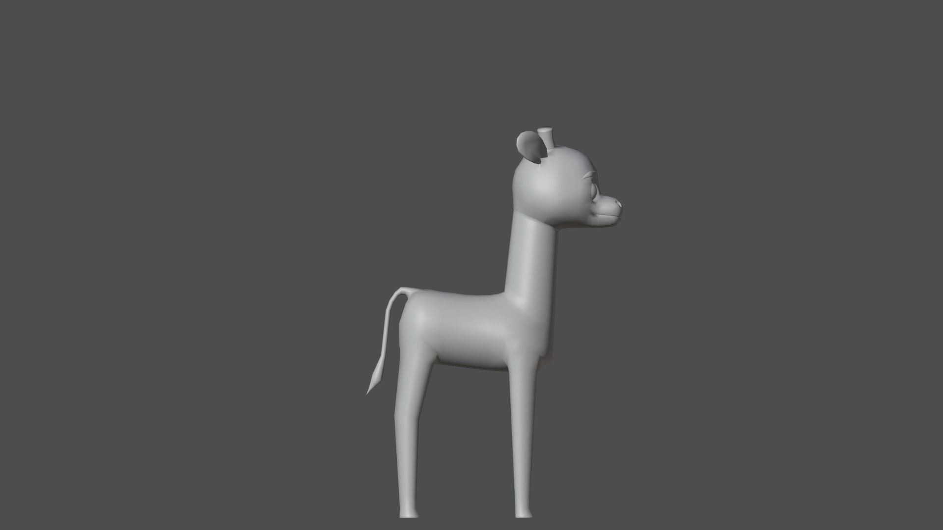 Giraffe Cartoon Animal Character Low-poly 3D model_23