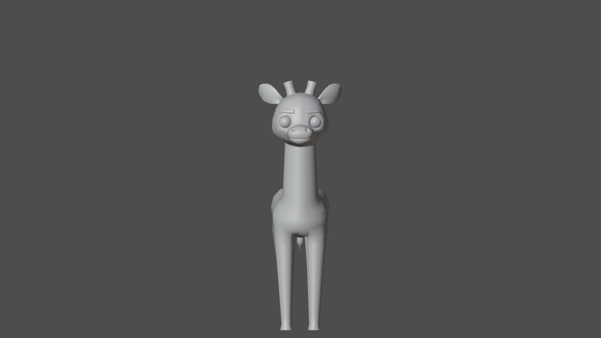 Giraffe Cartoon Animal Character Low-poly 3D model_22