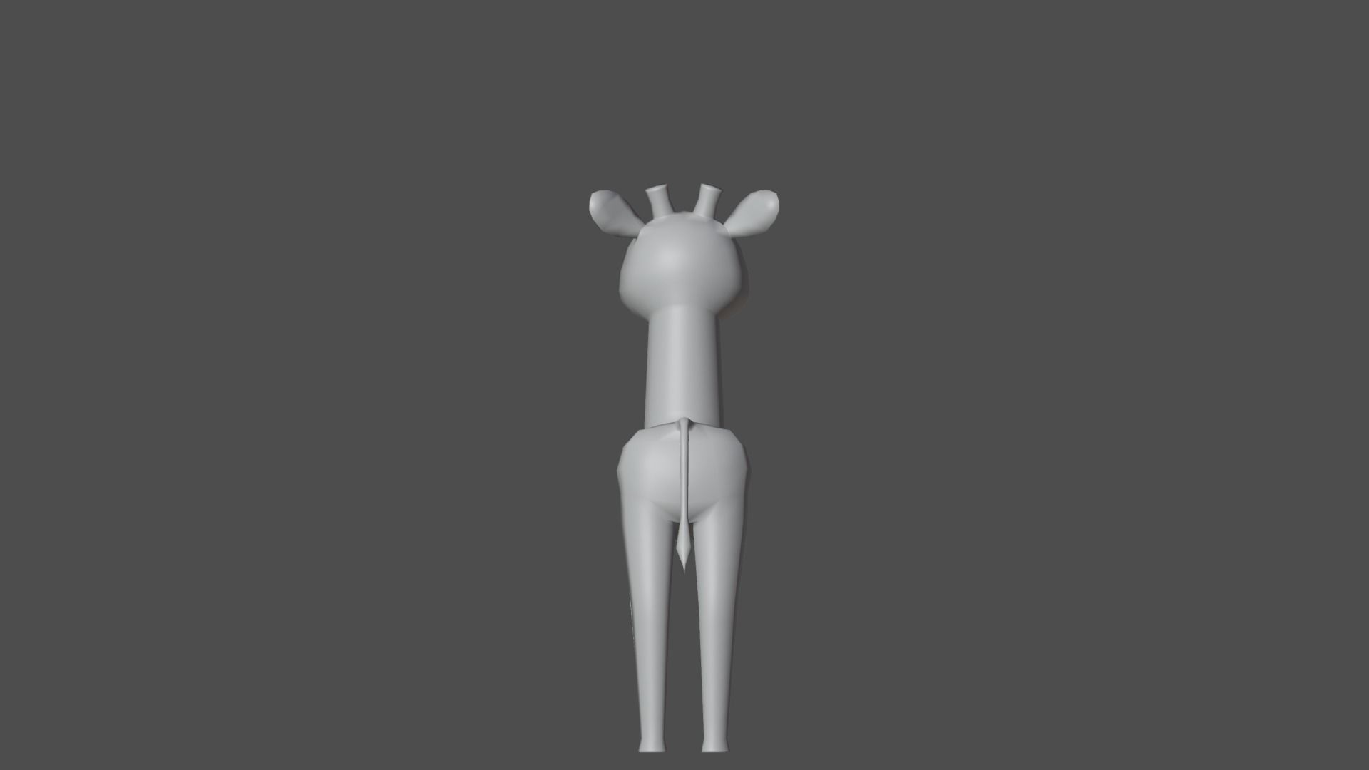 Giraffe Cartoon Animal Character Low-poly 3D model_24