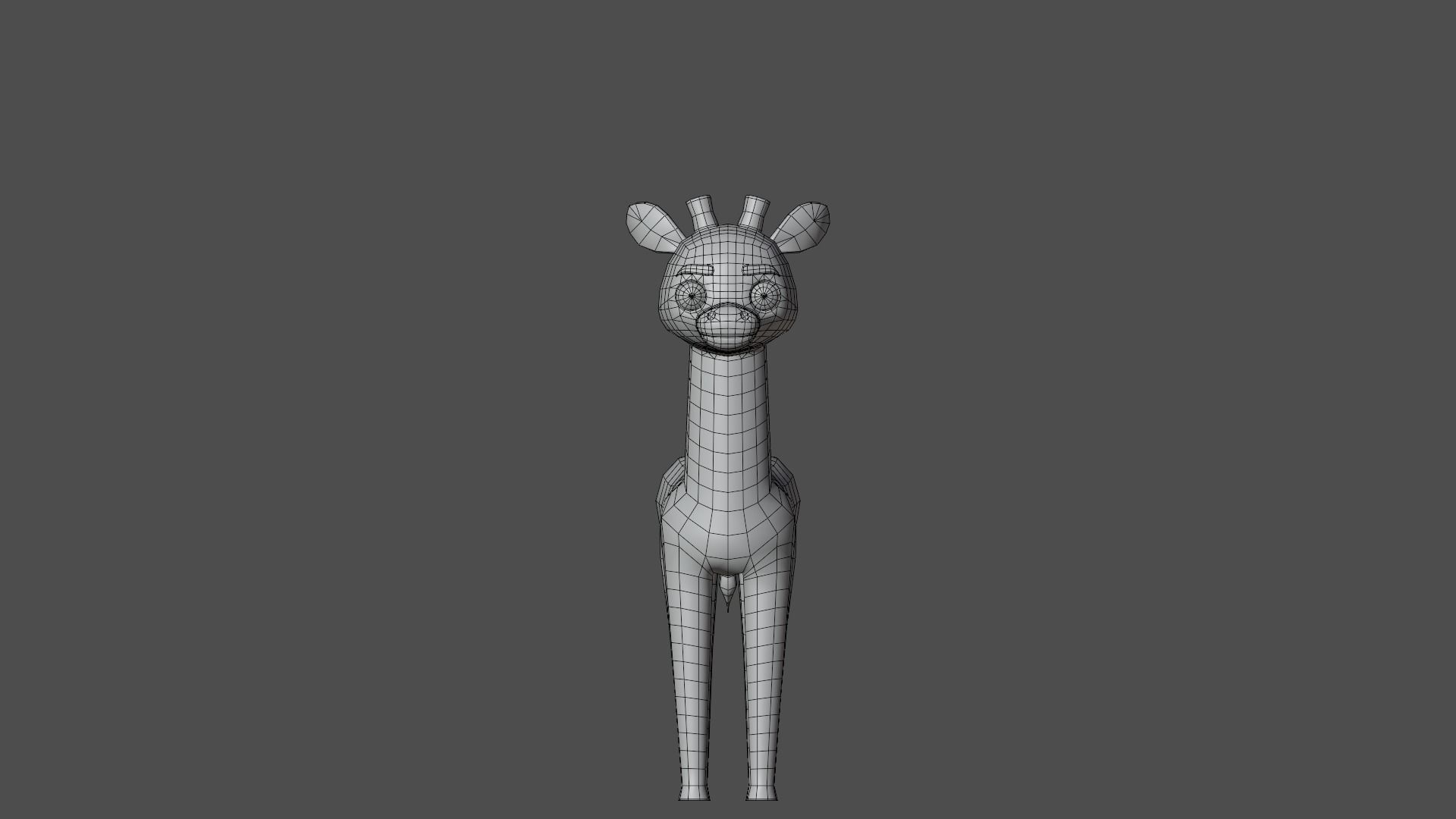 Giraffe Cartoon Animal Character Low-poly 3D model_26