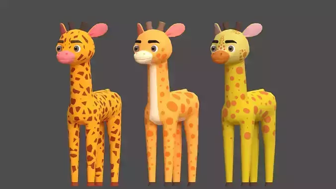 Giraffe Cartoon Animal Character