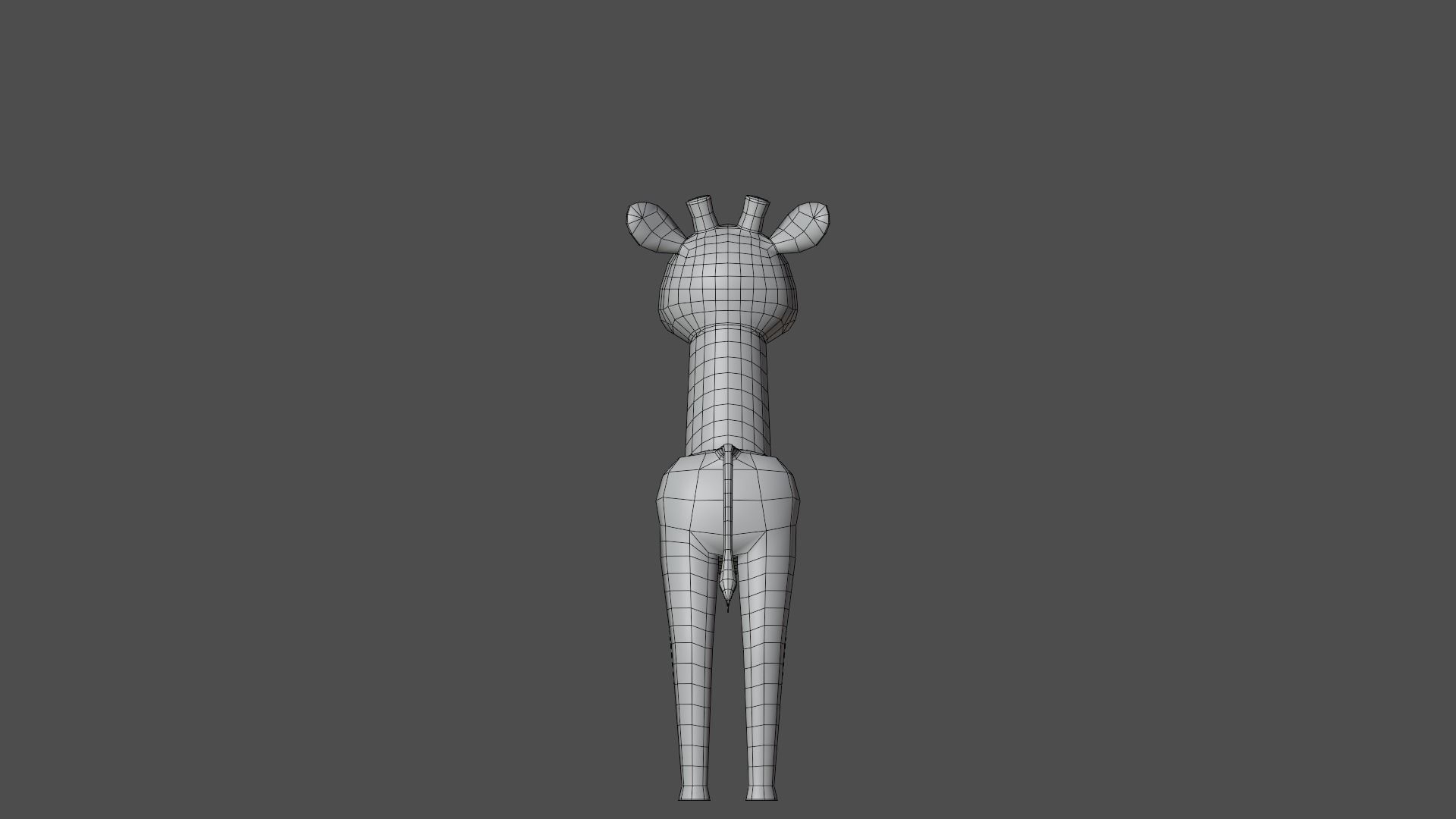 Giraffe Cartoon Animal Character Low-poly 3D model_28