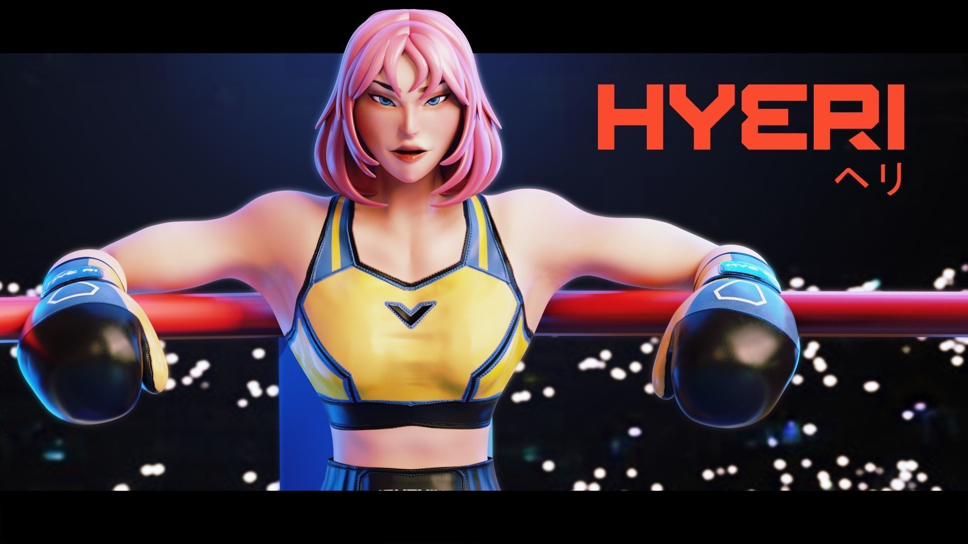 Low Poly Boxer - MMA Fighter - Hye Ri Low-poly 3D model_2