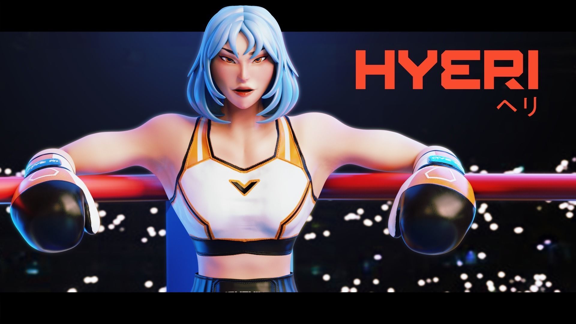 Low Poly Boxer - MMA Fighter - Hye Ri Low-poly 3D model_3