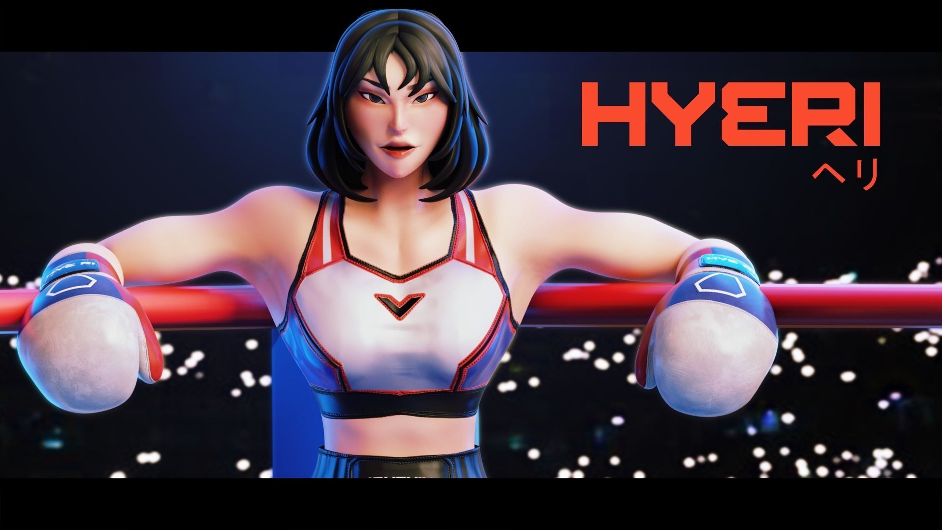 Low Poly Boxer - MMA Fighter - Hye Ri Low-poly 3D model_4