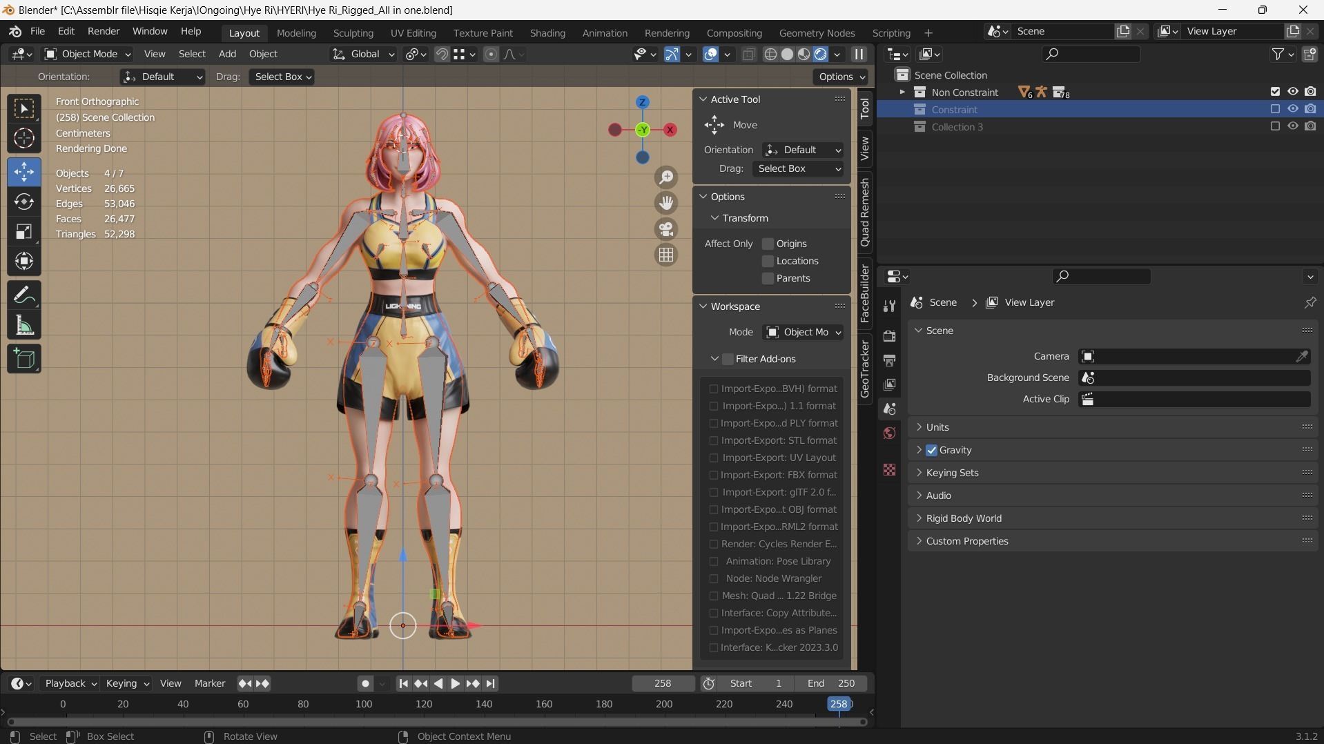 Low Poly Boxer - MMA Fighter - Hye Ri Low-poly 3D model_20