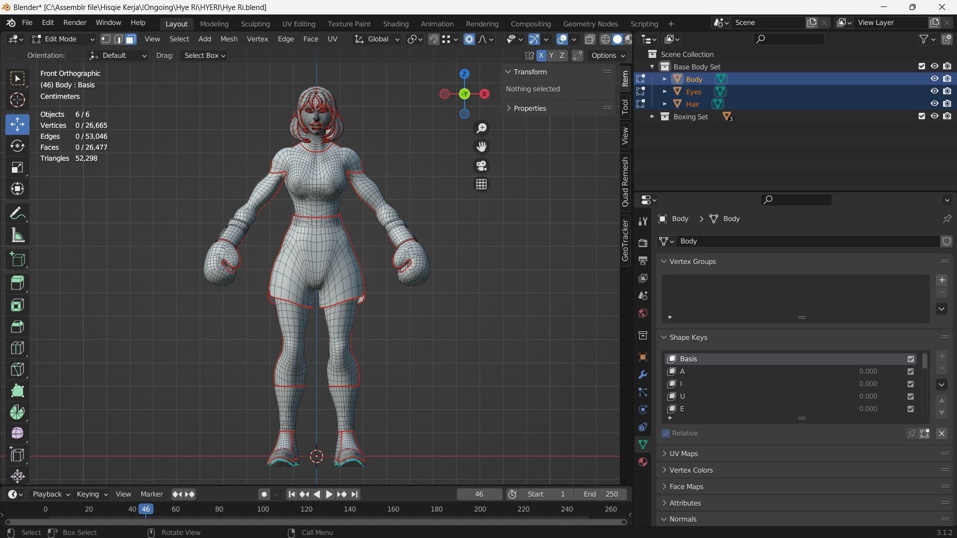 Low Poly Boxer - MMA Fighter - Hye Ri Low-poly 3D model_14