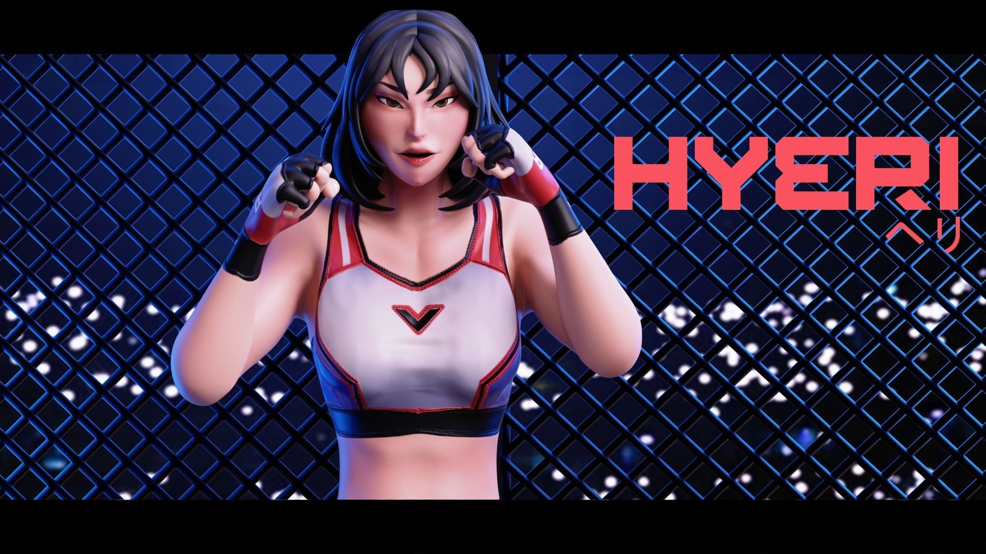 Low Poly Boxer - MMA Fighter - Hye Ri Low-poly 3D model_24