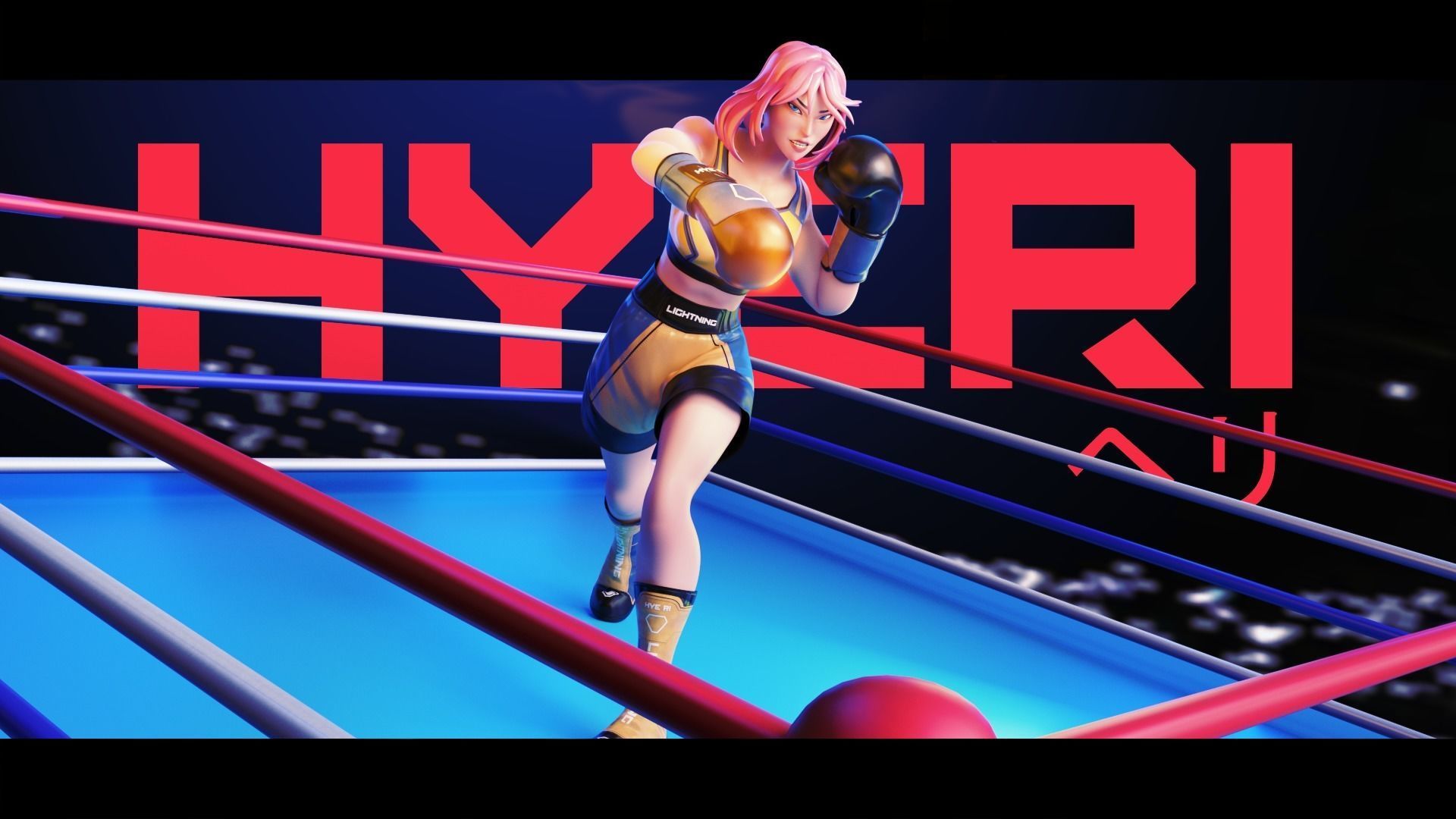 Low Poly Boxer - MMA Fighter - Hye Ri Low-poly 3D model_1