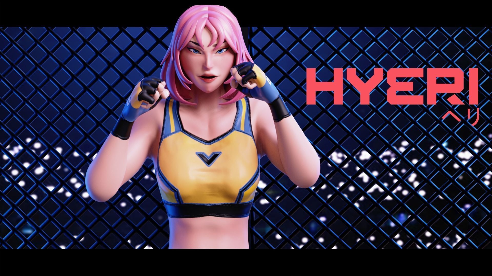 Low Poly Boxer - MMA Fighter - Hye Ri Low-poly 3D model_22