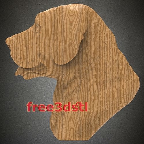 Labrador 3D STL Model for CNC Router  Free 3D print model