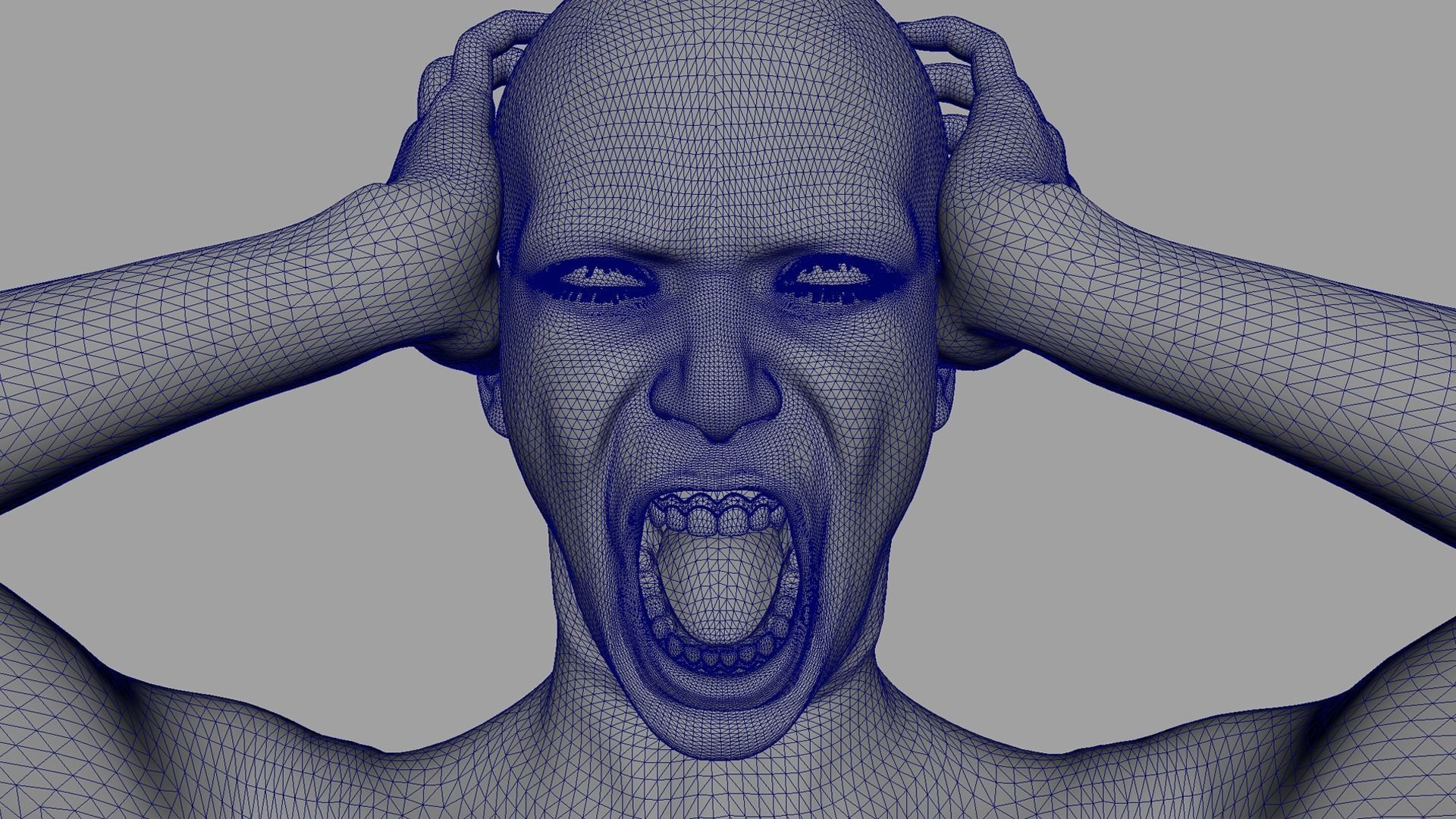 Anger Pose 3D print model_9