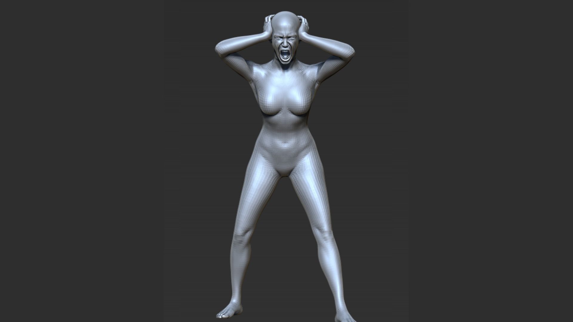 Anger Pose 3D print model_7