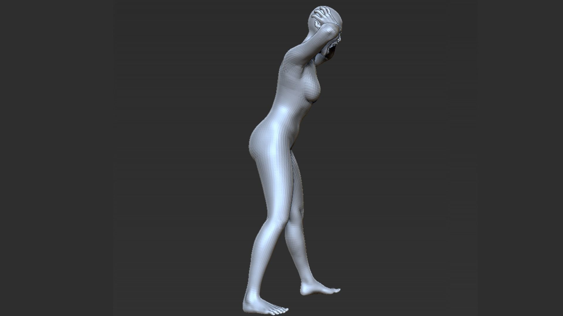 Anger Pose 3D print model_1