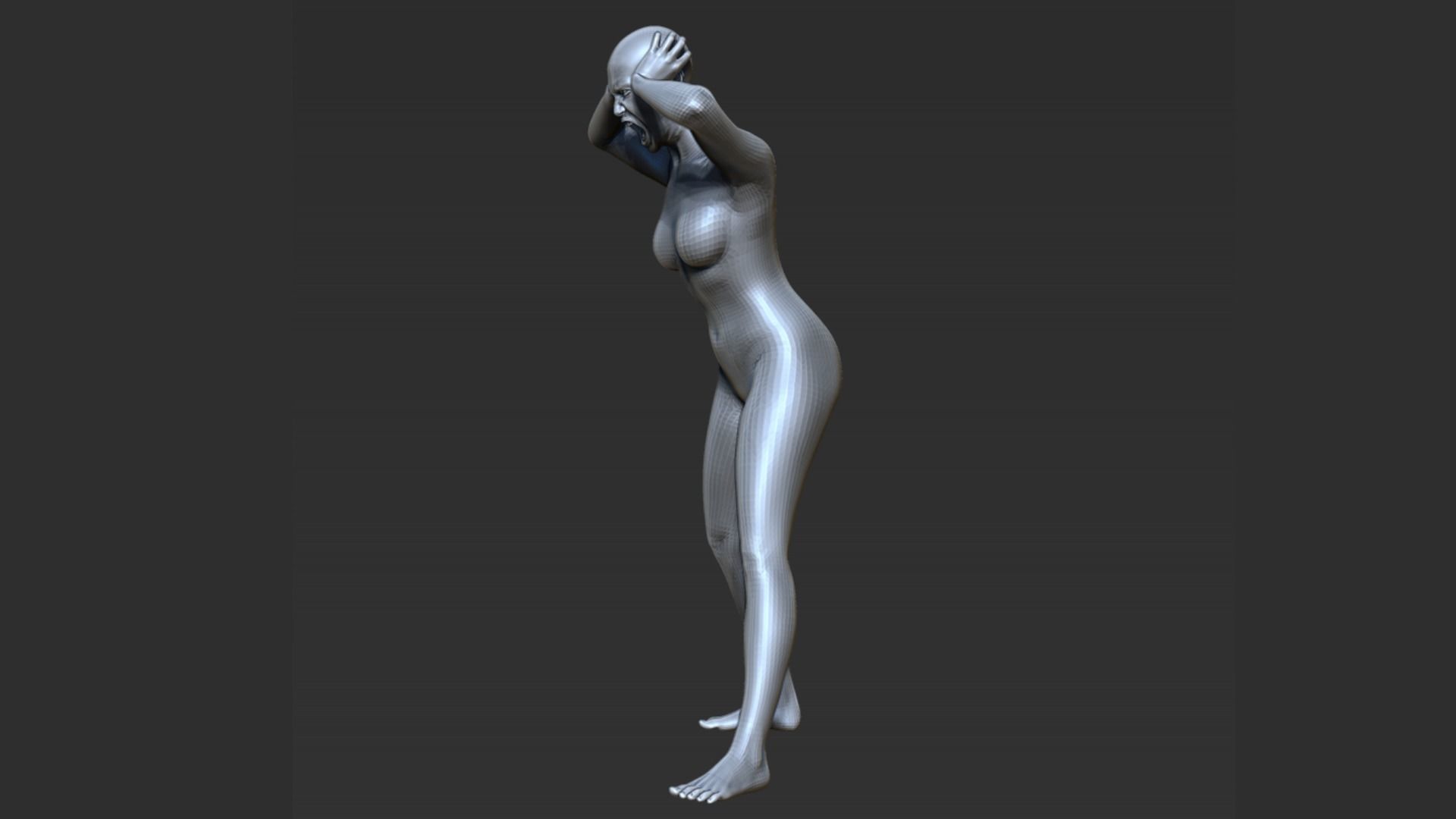 Anger Pose 3D print model_6