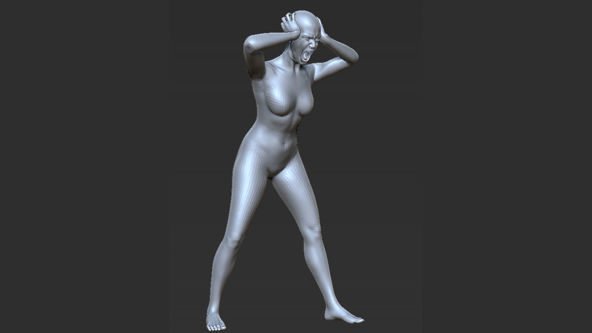 Anger Pose 3D print model_8
