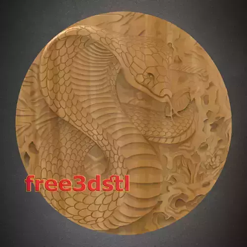 snake circular 3D STL Model for CNC Router 