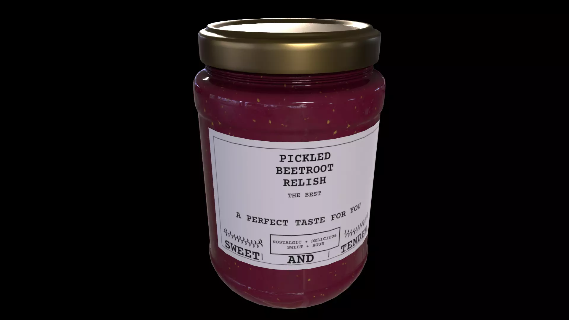 Pickled beetroot-Pickled Beetroot Relish-GAME READY PBR Low-poly 3D model