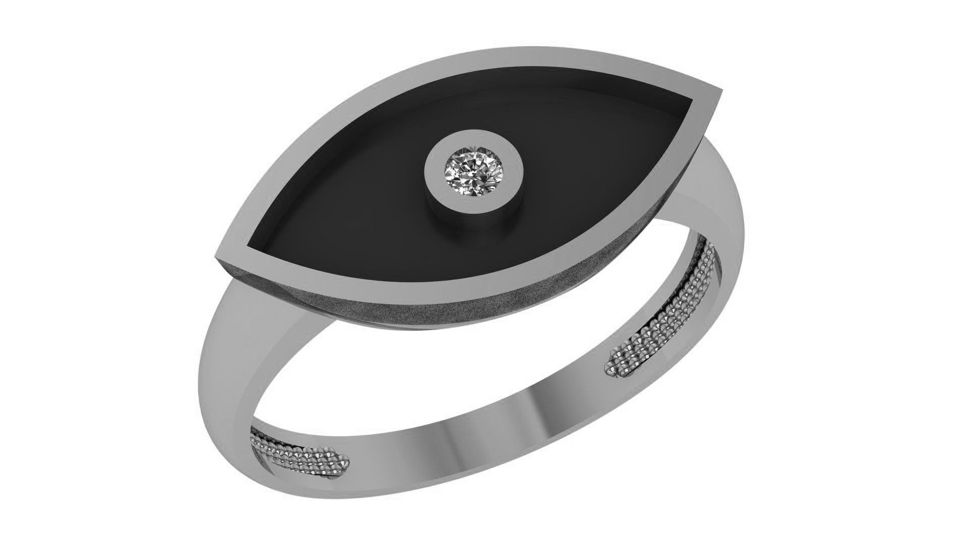 Evil Eye Ring 3D print model_2