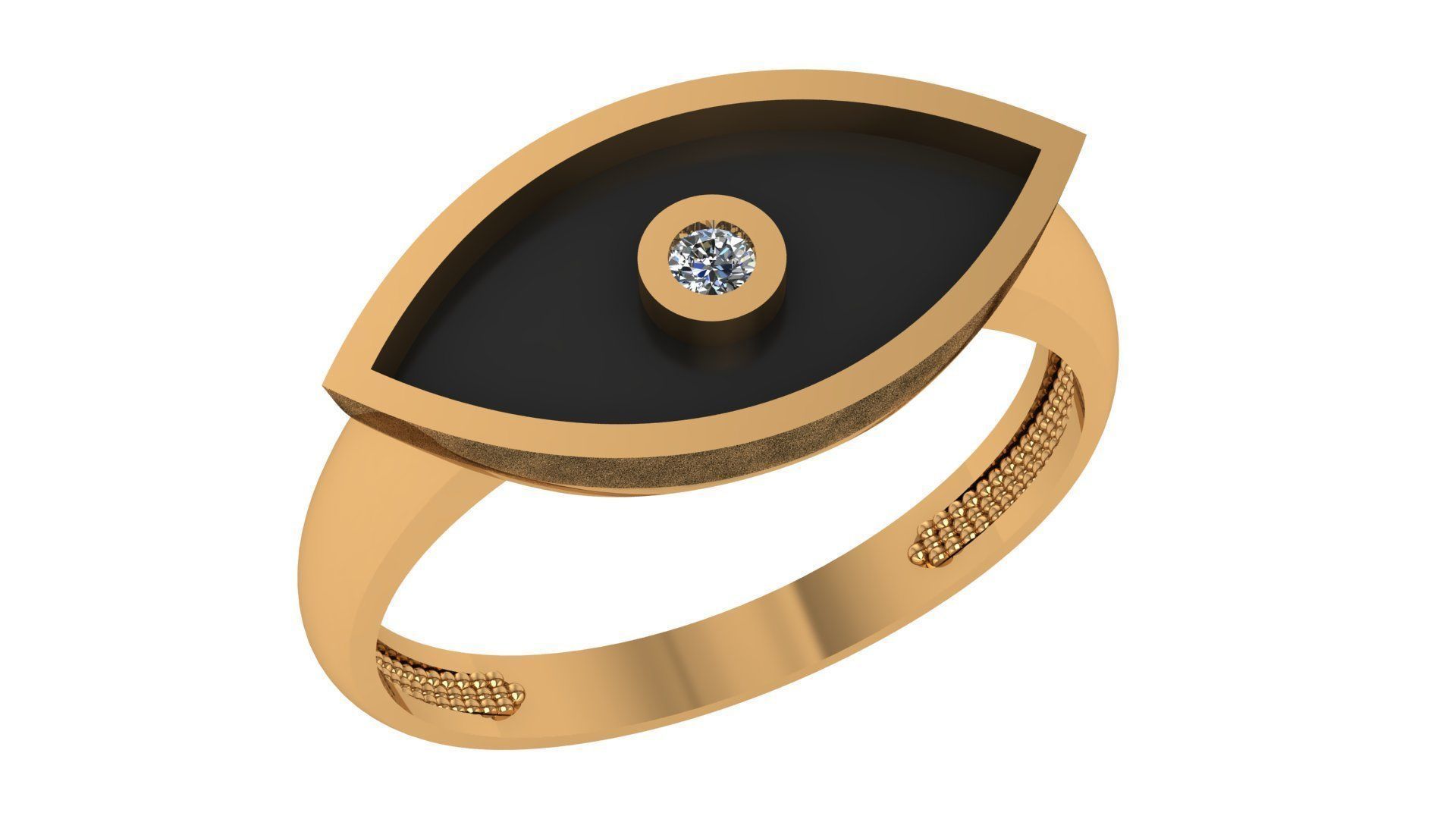 Evil Eye Ring 3D print model_1