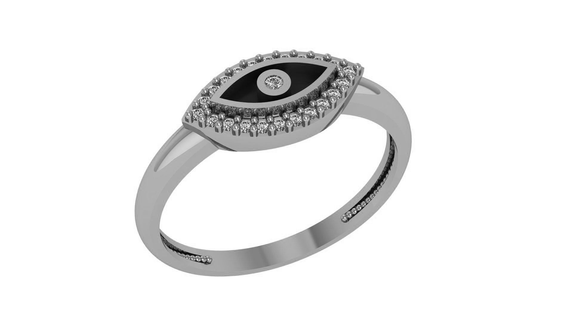 Evil Eye Ring 3D print model_2