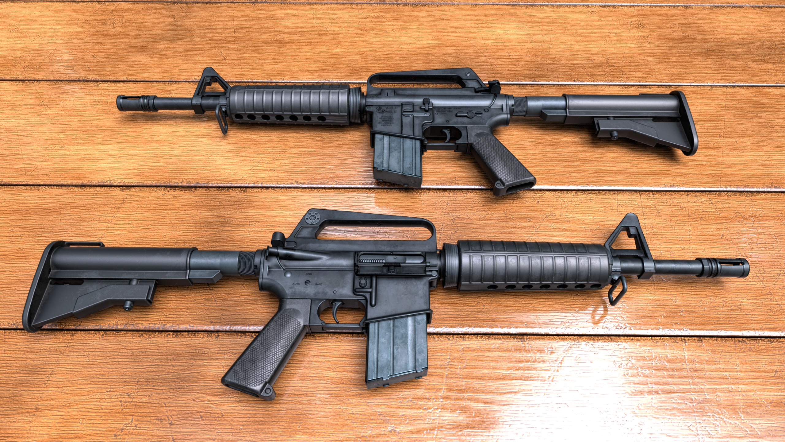 3D model CAR-15 XM177 rifle VR / AR / low-poly | CGTrader