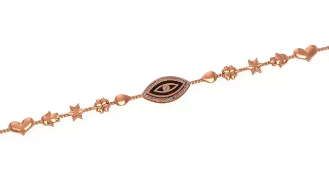 Evil Eye Bracelet 3D print model Evil Eye Bracelet 3D print model