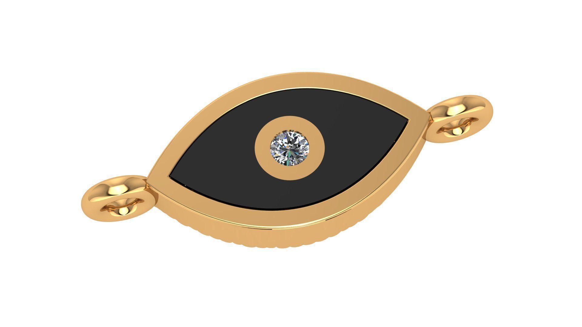 Evil Eye Pendant Necklace 3D print model_1
