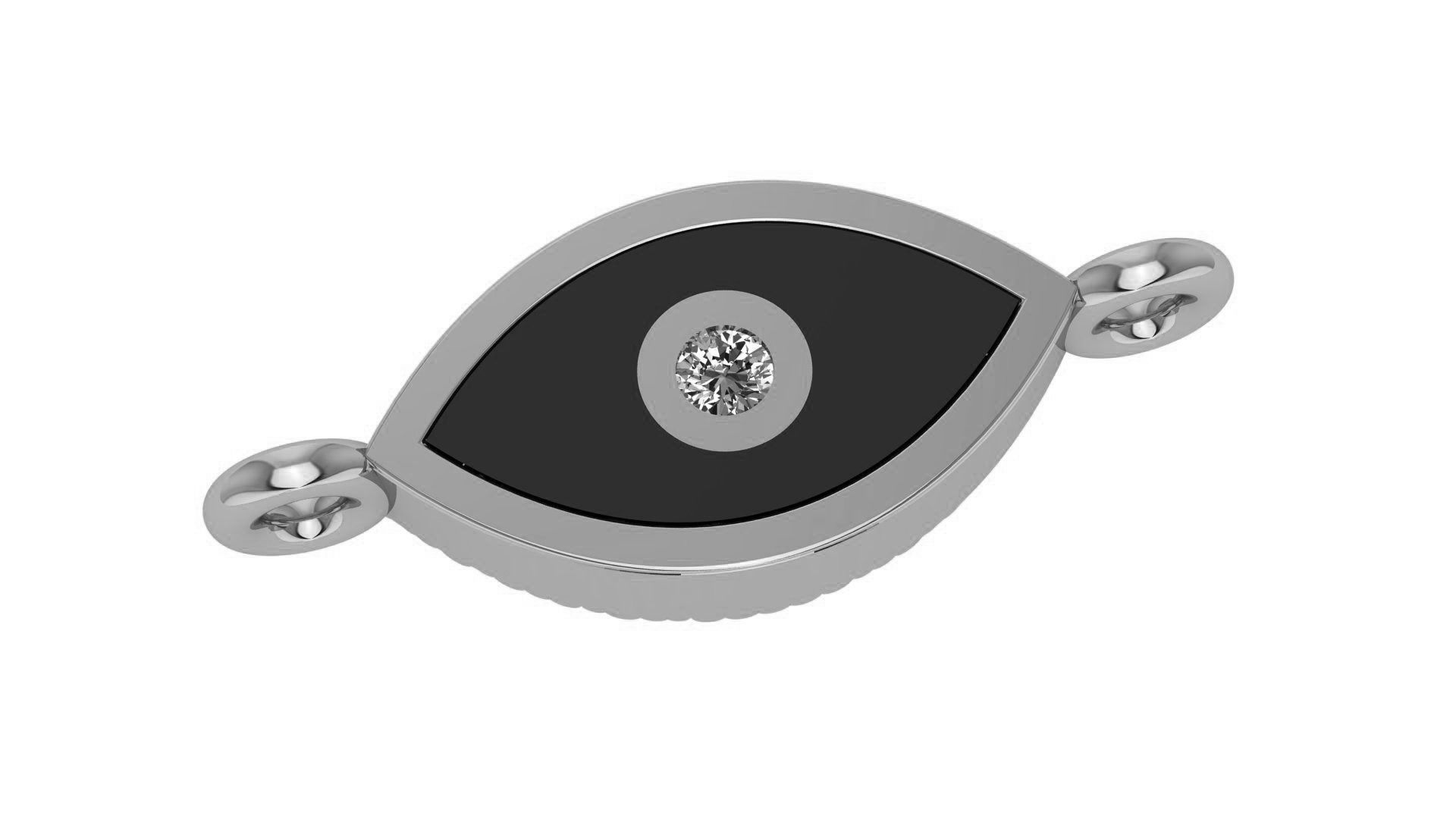 Evil Eye Pendant Necklace 3D print model_2