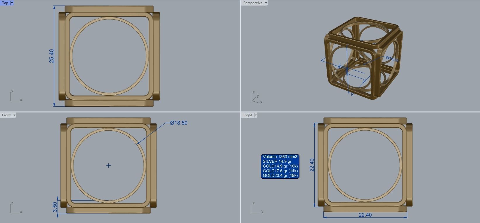 R 118 Cube ring 3D print model_11
