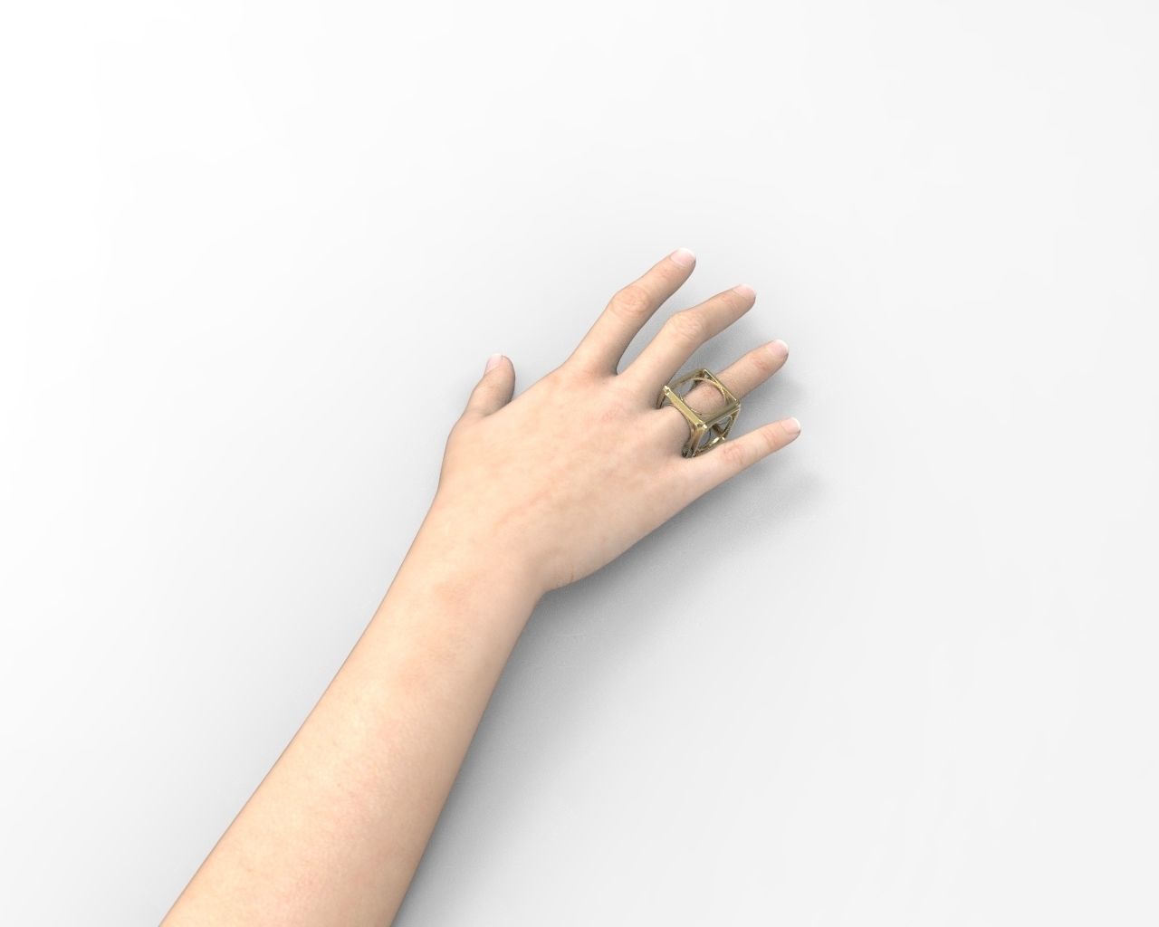 R 118 Cube ring 3D print model_4