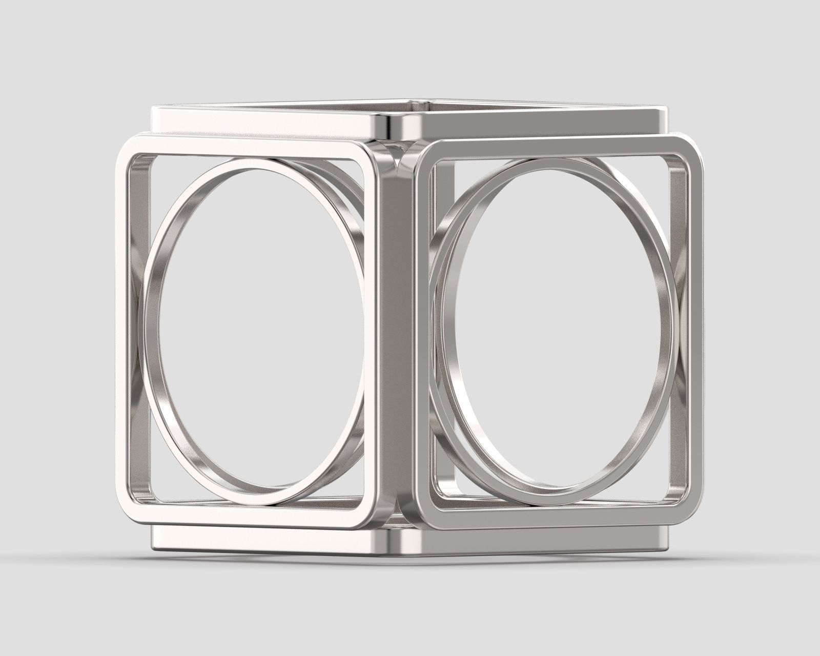 R 118 Cube ring 3D print model_10
