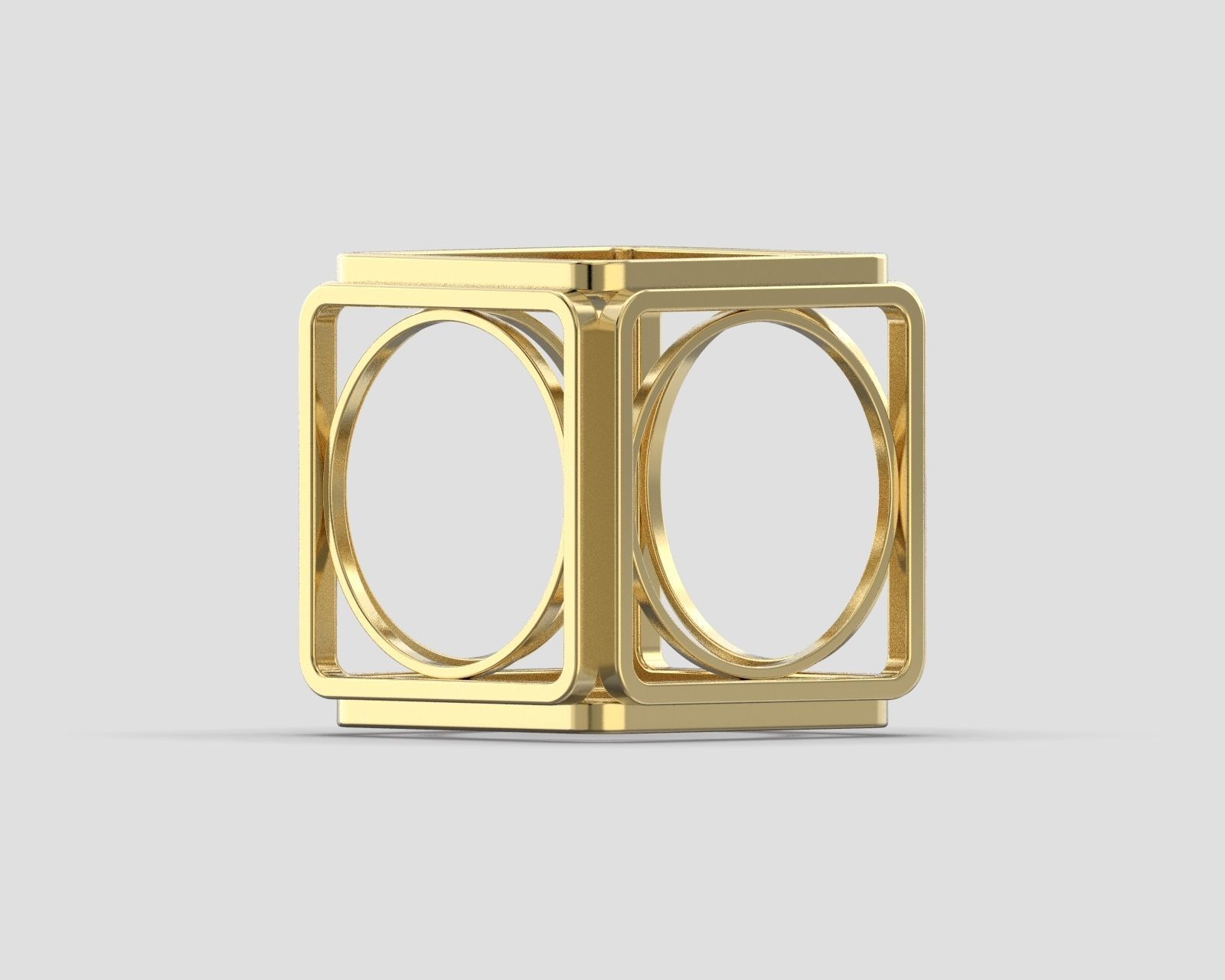 R 118 Cube ring 3D print model_8