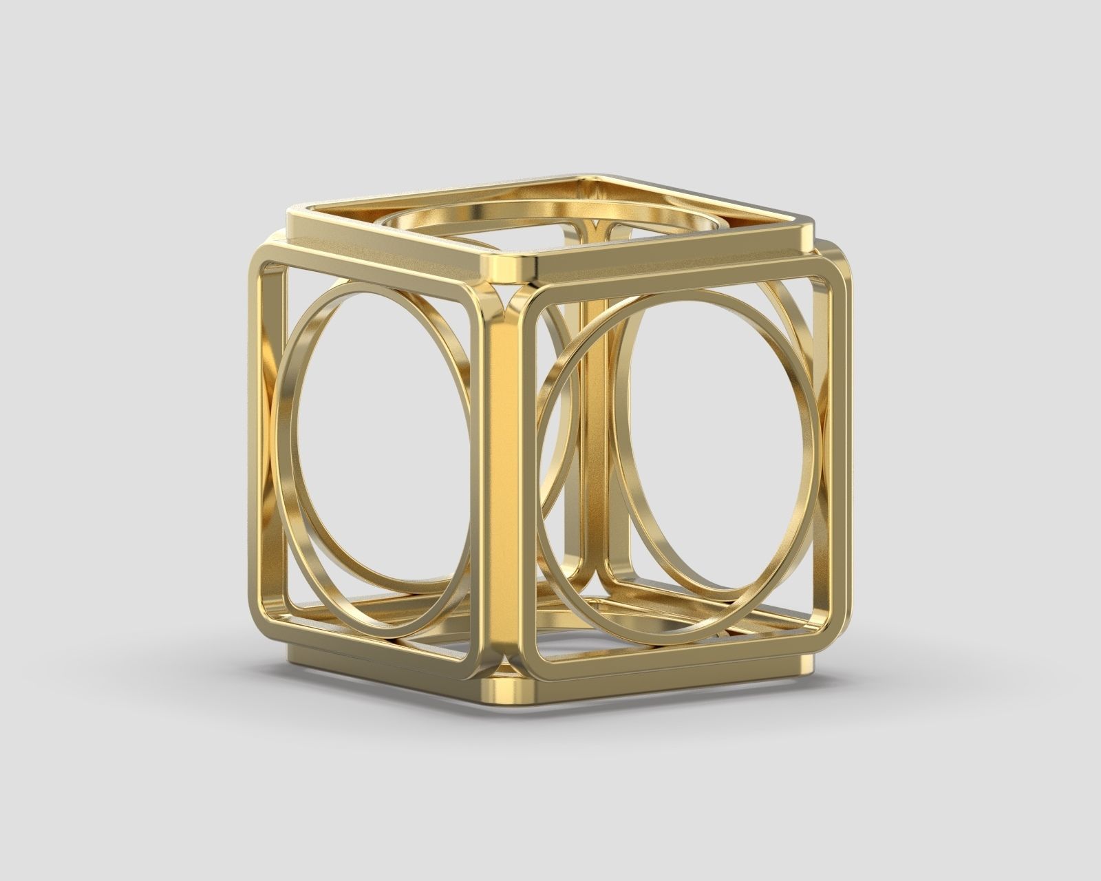 R 118 Cube ring 3D print model_6