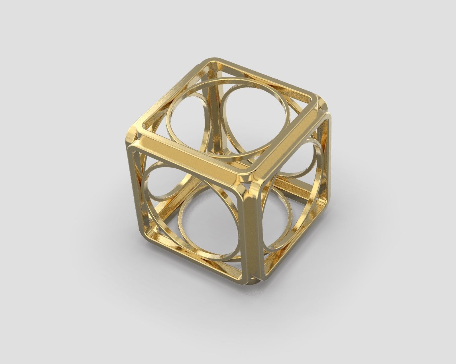 R 118 Cube ring 3D print model_9
