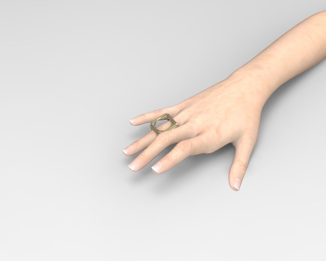 R 118 Cube ring 3D print model_1