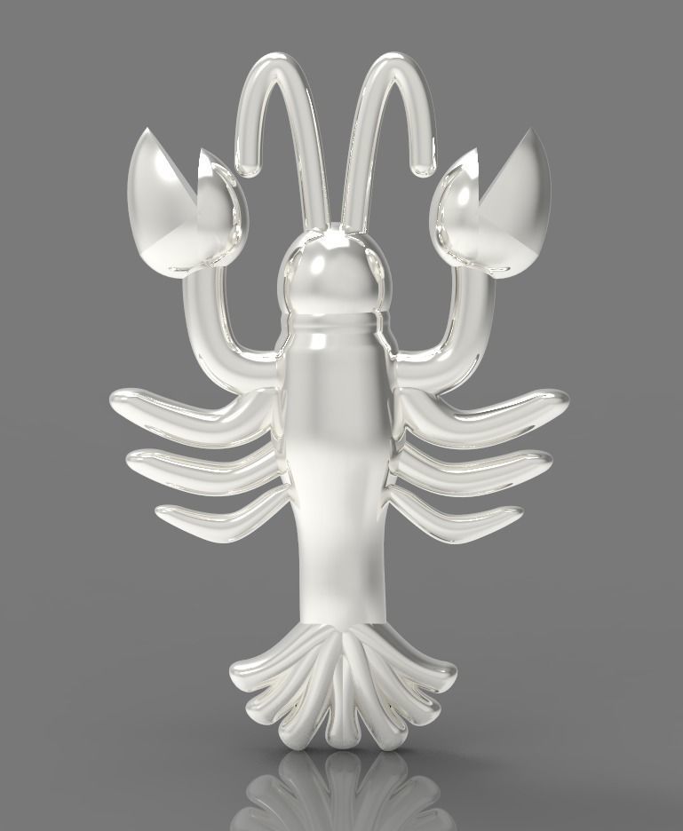 3D Lobster  3D print model_2