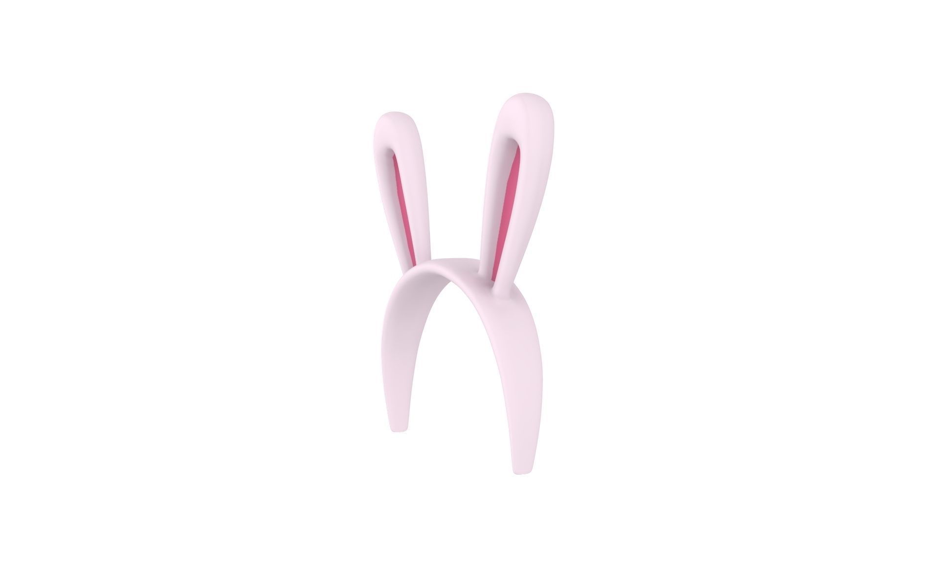 Prop44 Rabbit Headband Low-poly 3D model_2