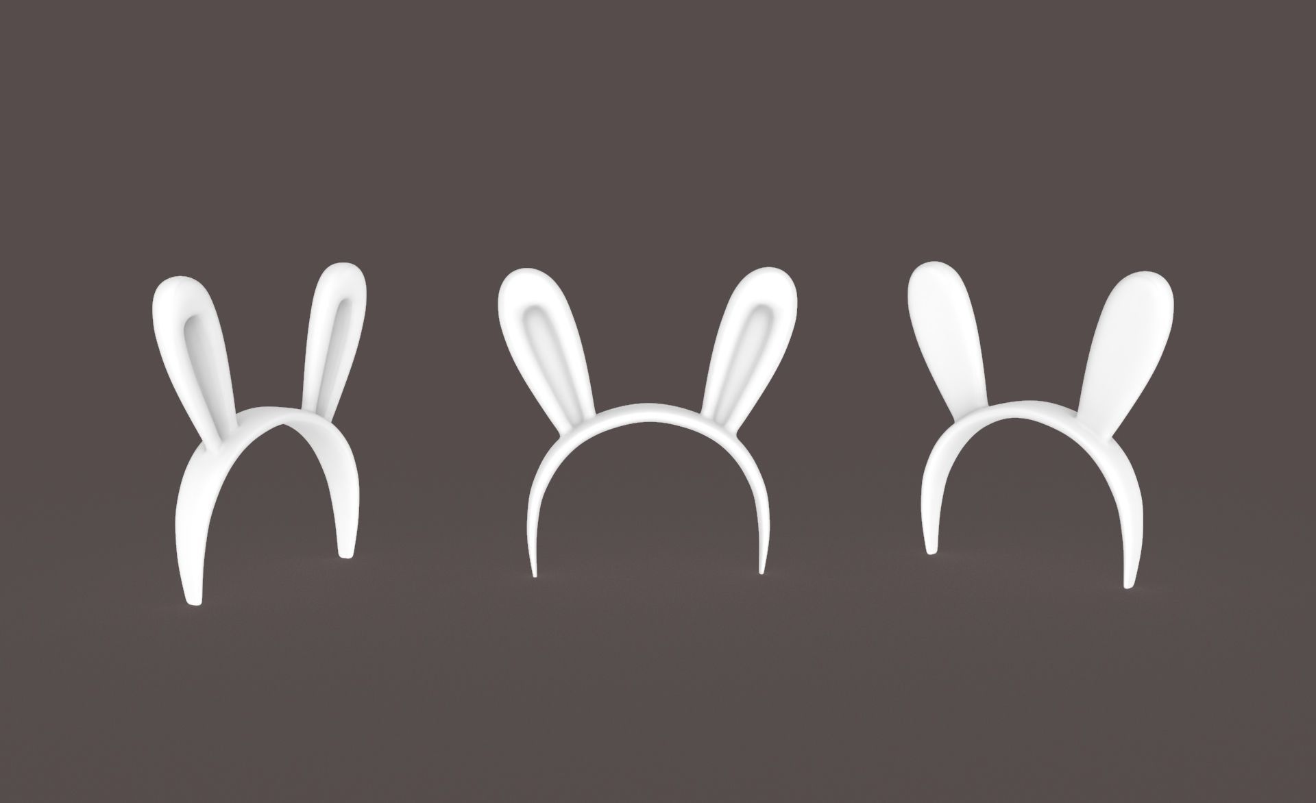 Prop44 Rabbit Headband Low-poly 3D model_11