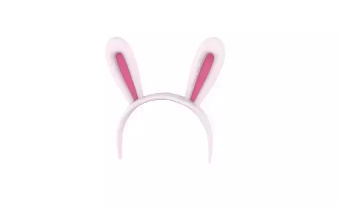 Prop44 Rabbit Headband Low-poly 3D model