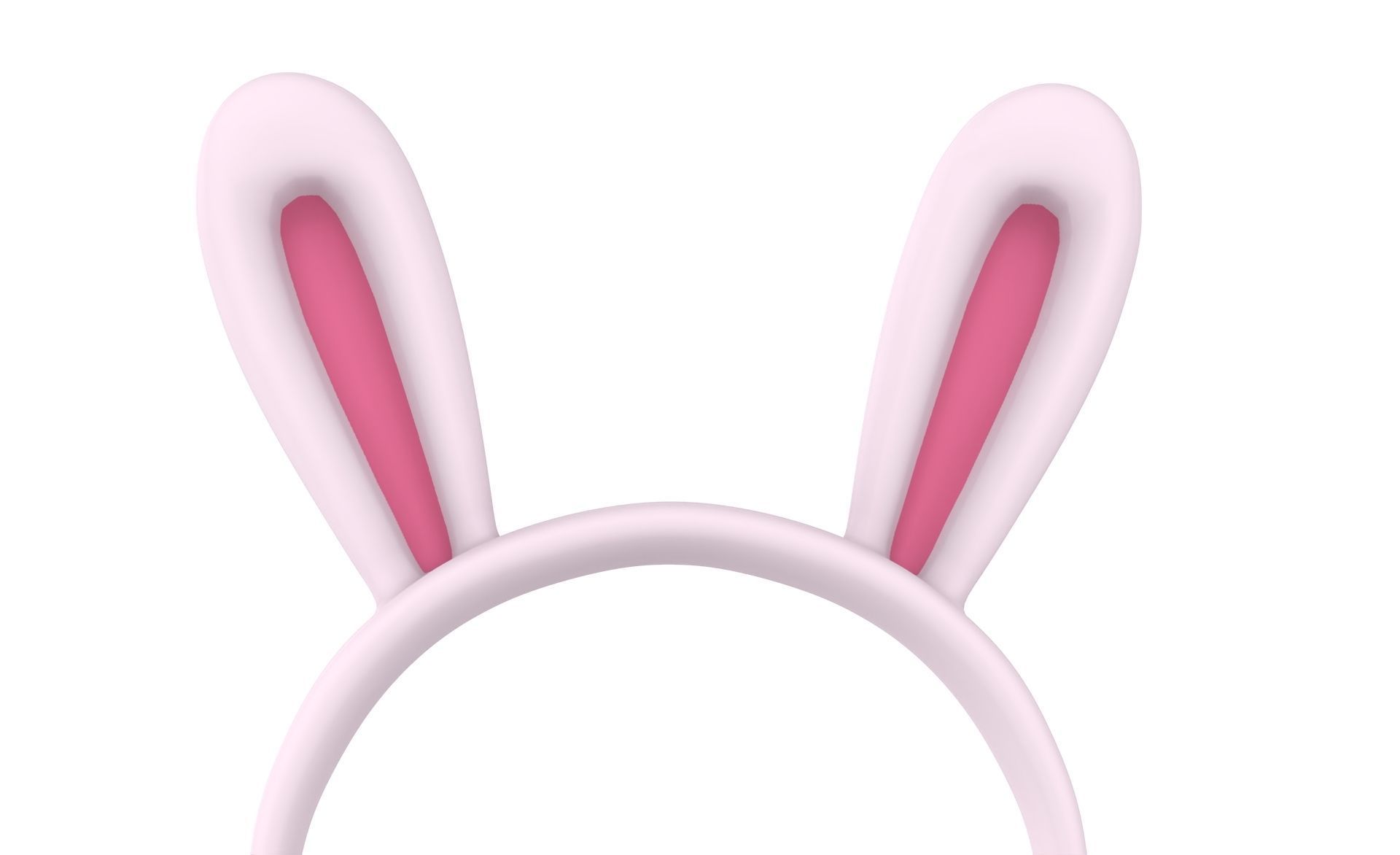 Prop44 Rabbit Headband Low-poly 3D model_10